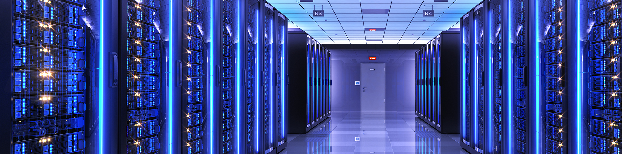 Stylised image of a server room